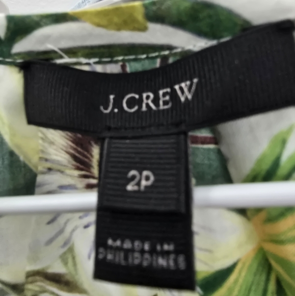 J. CREW Into The Wild Italian Ratti Tropical Floral Print Ruffle Sleeve Top NWT - Picture 10 of 14